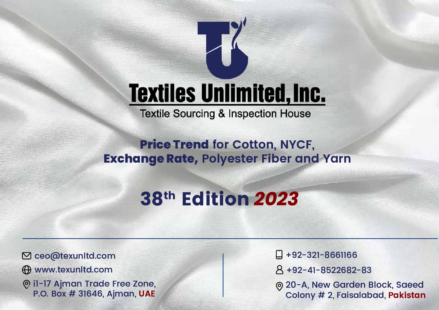 38TH Price Trend Chart 2023 Textiles Unlimited, Inc.